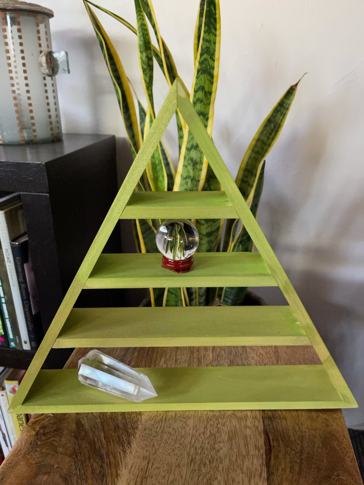 Green Witch Triangle Shelf Verdi Wash,  Home Decor