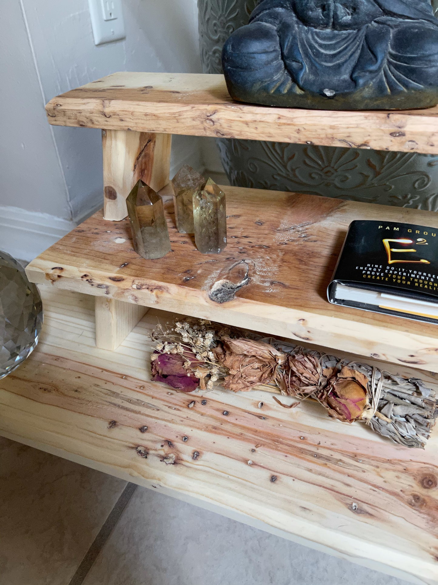 One of a Kind Highly Figured Meditation Table Set, Home Decor