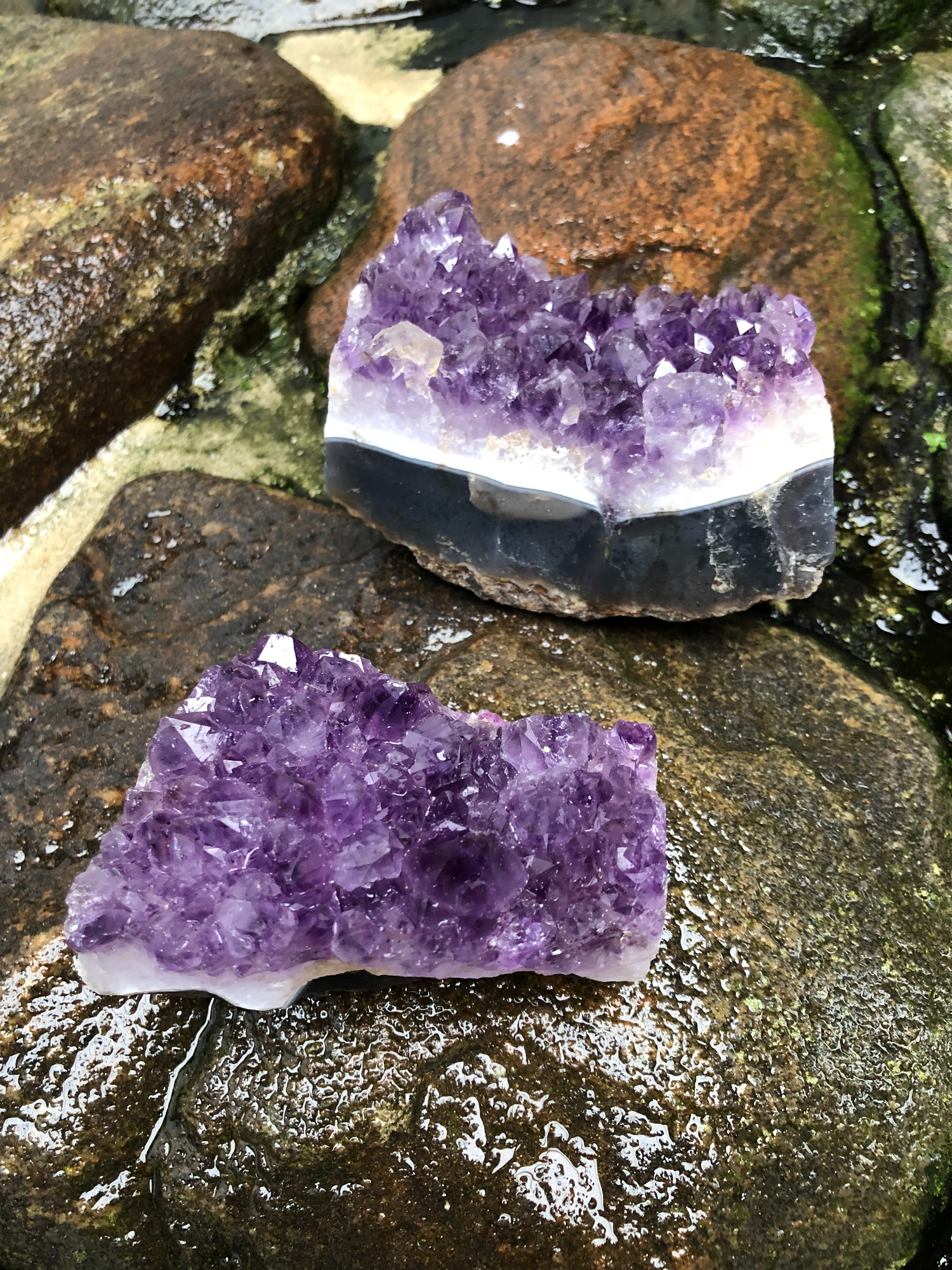 Beautiful Uruguay Amethyst Chunks, High Quality Amethyst, Deep Purple Amethyst, Amethyst Slice, Meditation, Crystal Healing, Home Accents