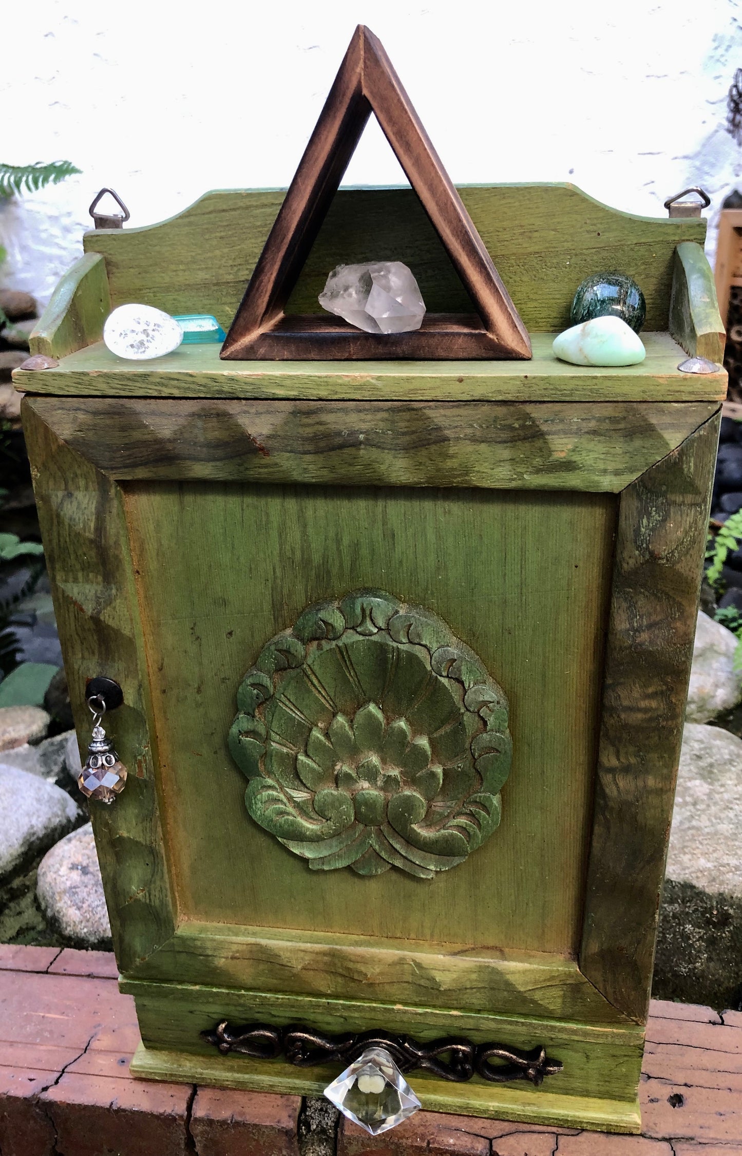 Antique Green Witch's Cabinet, Lovecycled