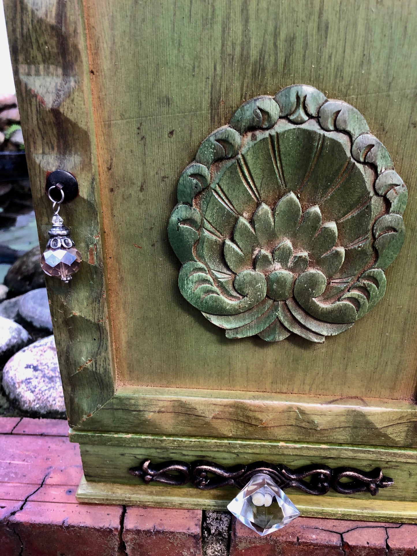 Antique Green Witch's Cabinet, Lovecycled