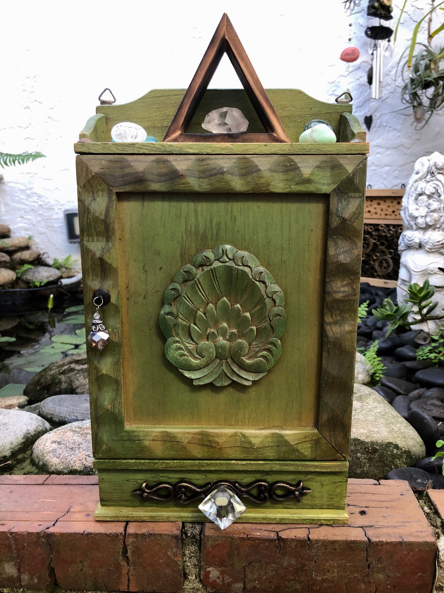 Antique Green Witch's Cabinet, Lovecycled