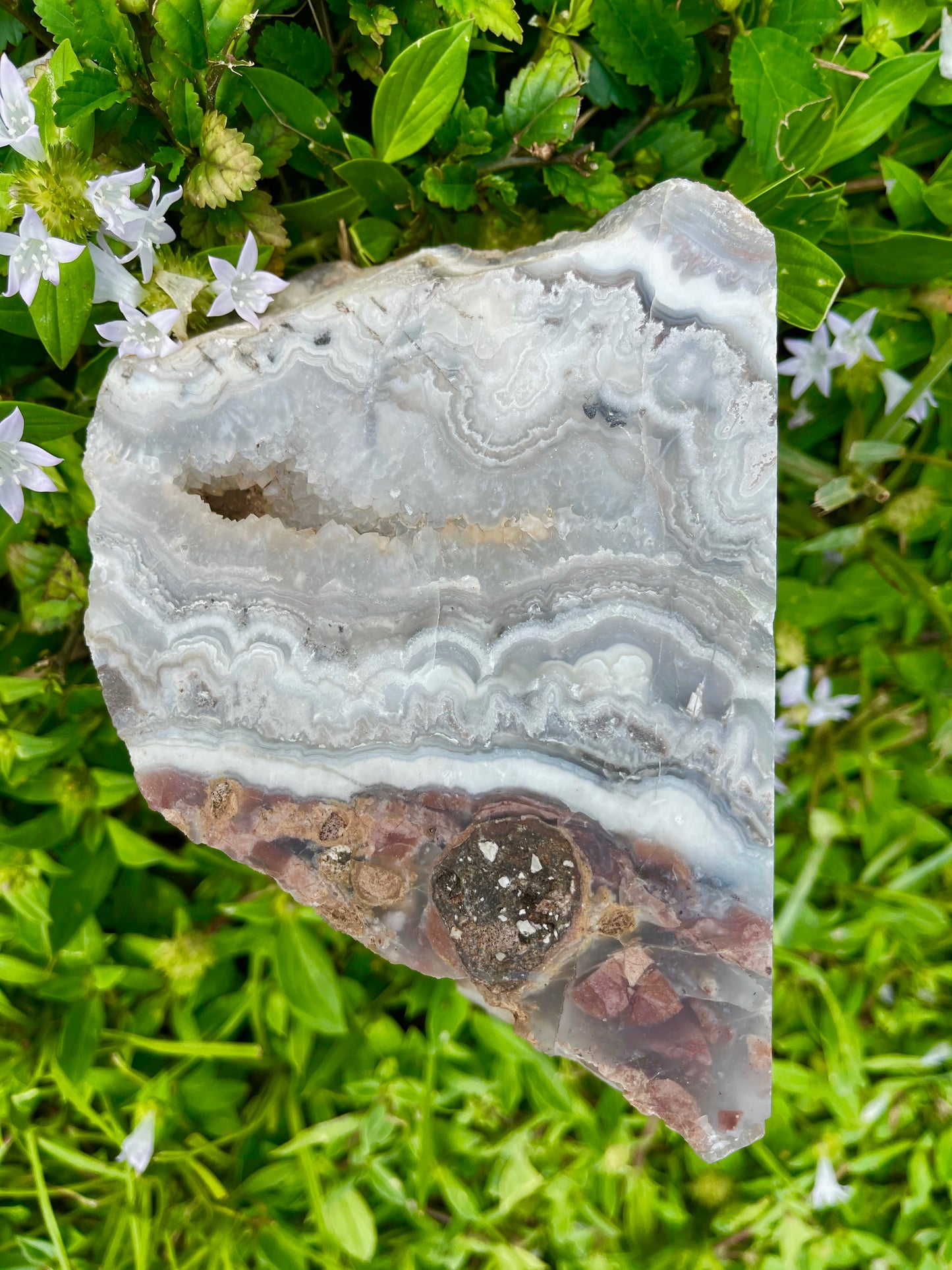 Phenomenal Large Laguna Lace Agate Chunk, Crystal Magic