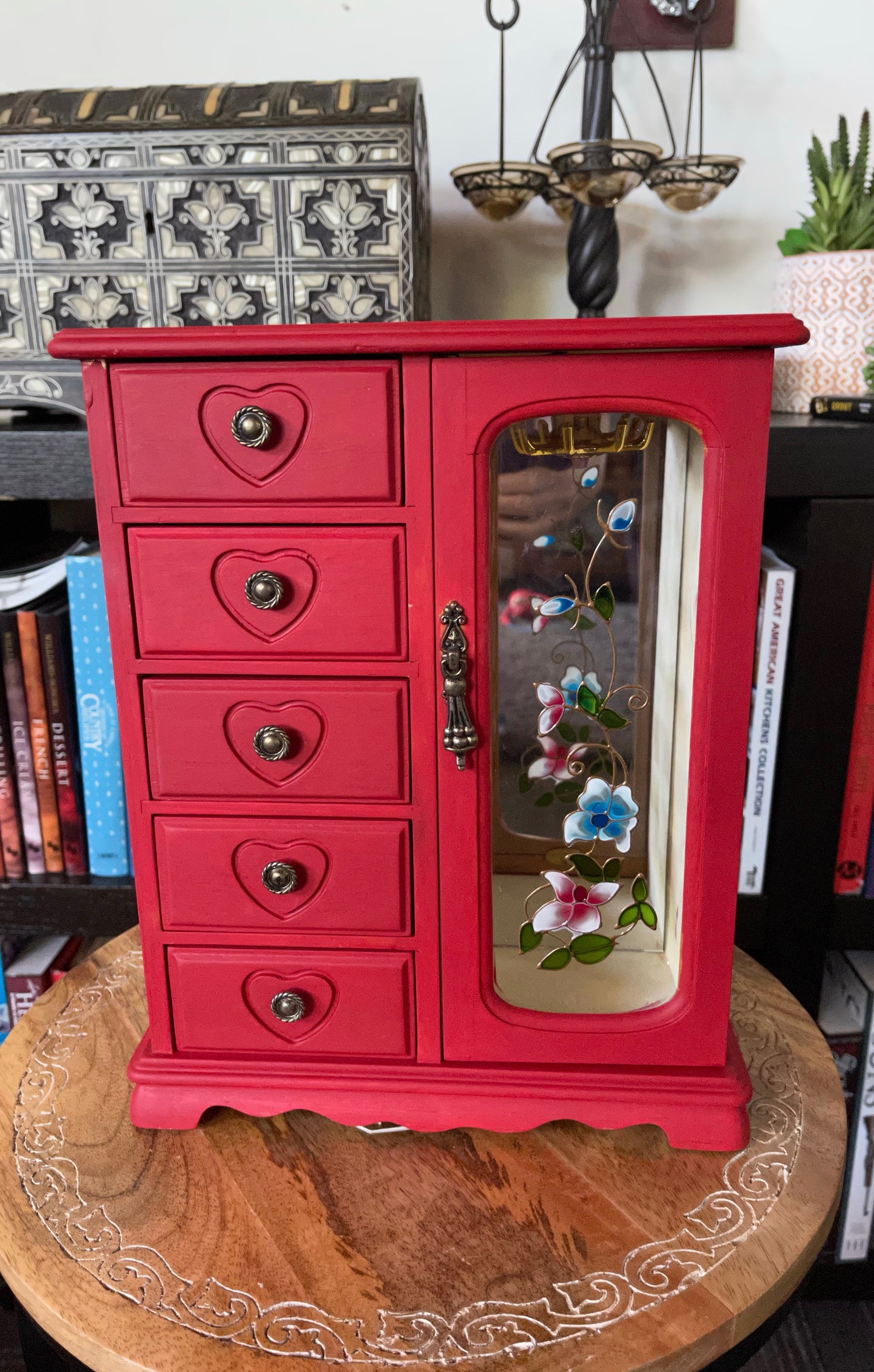 Lovecycled Vintage Red Jewelry Chest