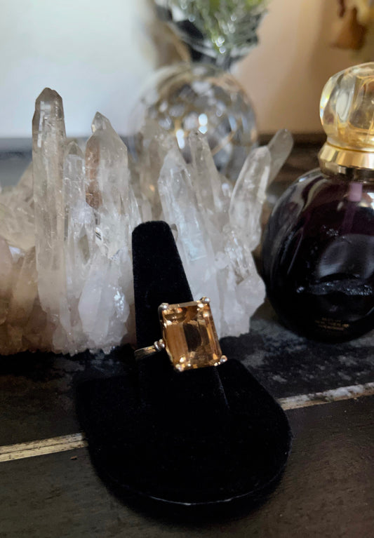 Phenomenal Vintage Large Citrine Ring, Bodhi Jewelry