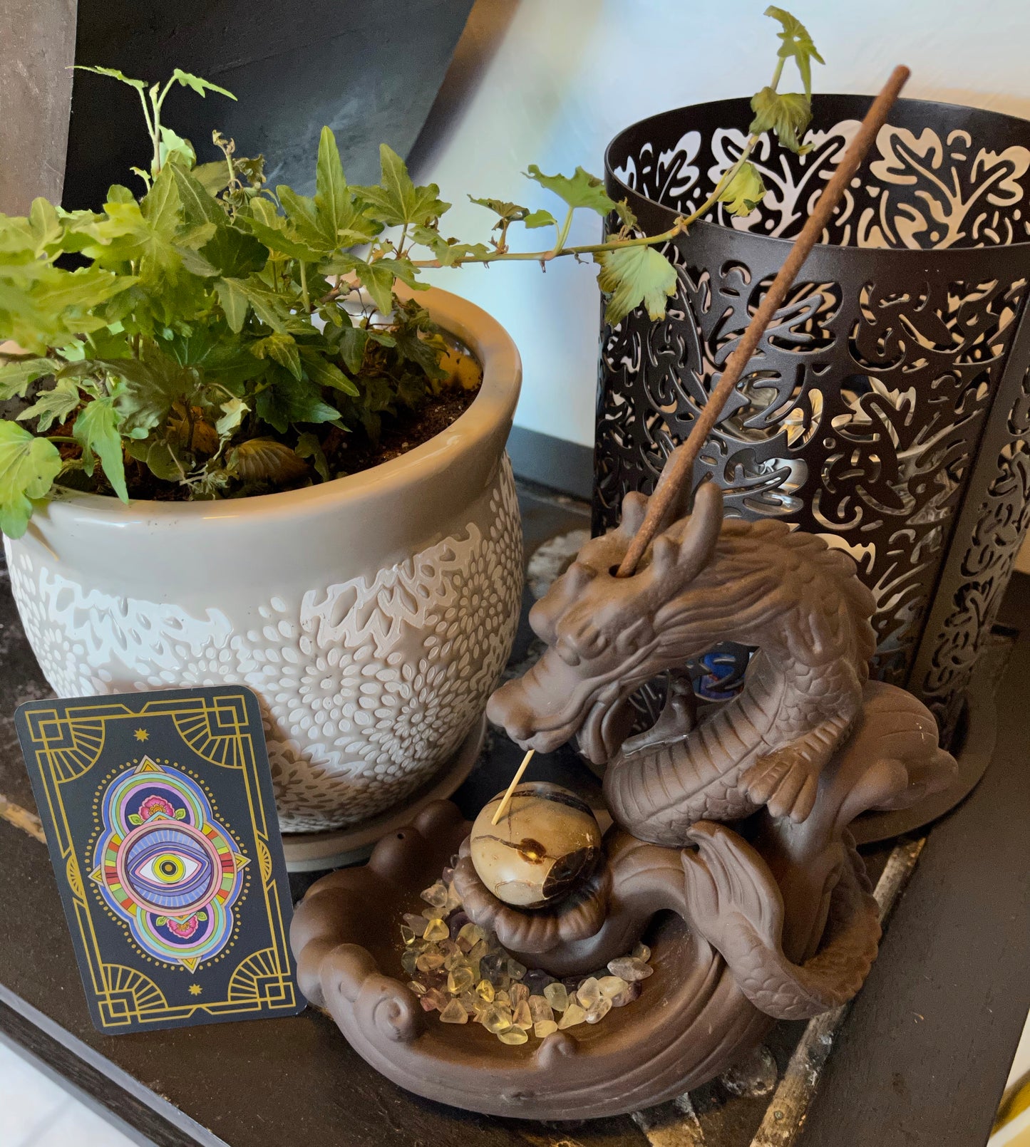Mystical Dragon Incense Holder, Home Decor