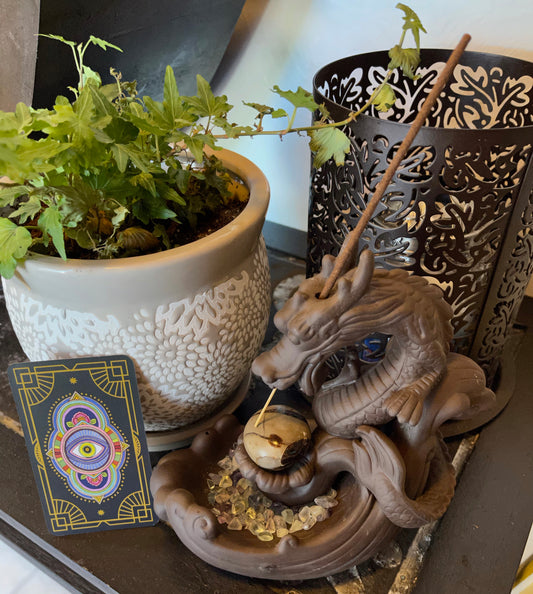 Mystical Dragon Incense Holder, Home Decor