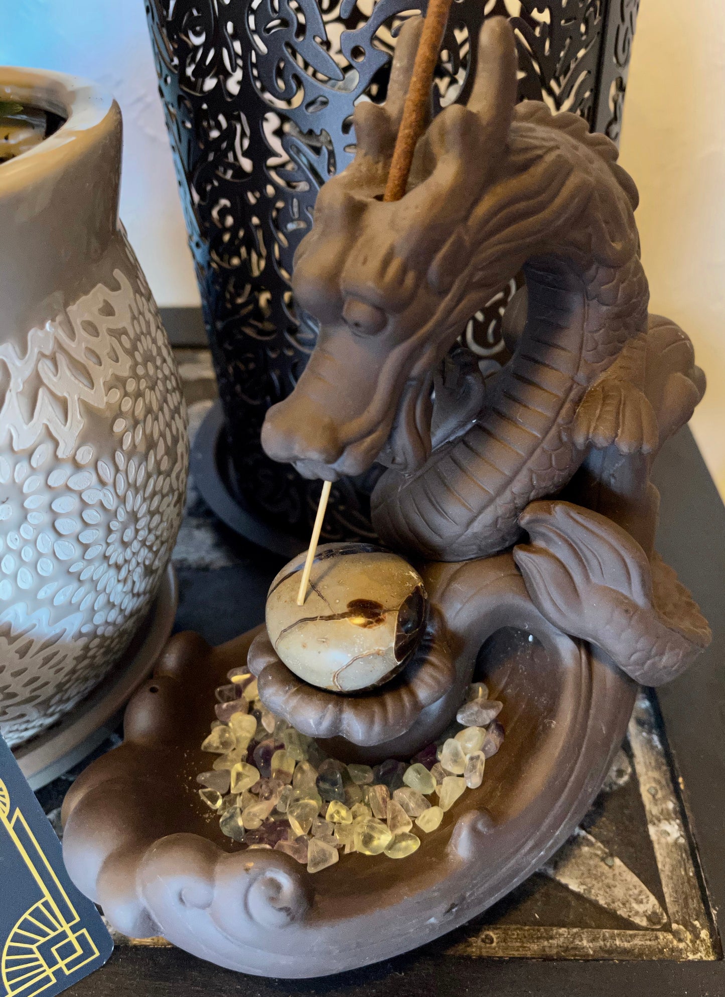 Mystical Dragon Incense Holder, Home Decor