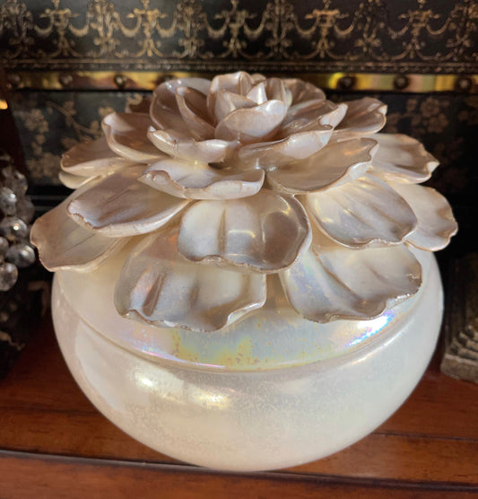 Glam Collection, Vintage Lustre Floral Bowl, Home Decor