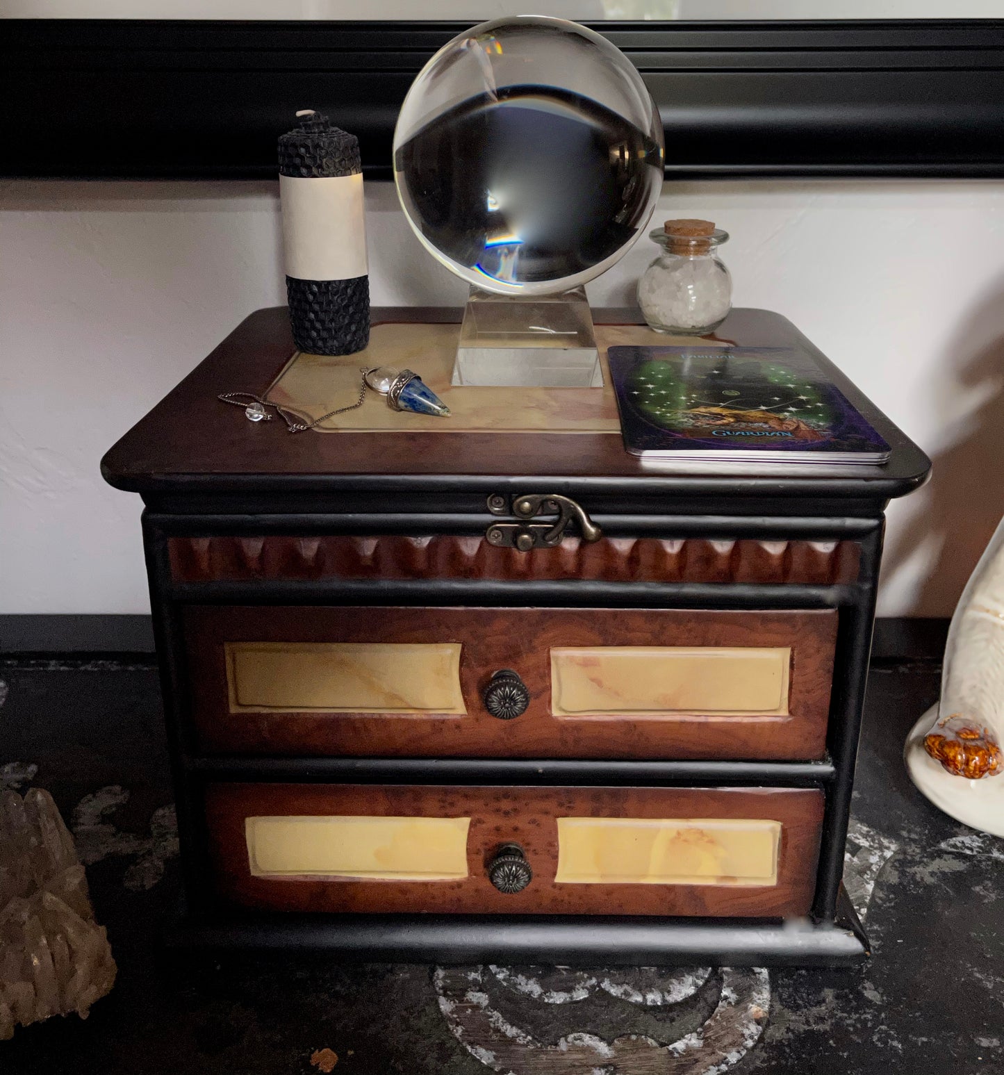Oddities Chest, Vintage Chest, Tarot Card Chest, Home Decor