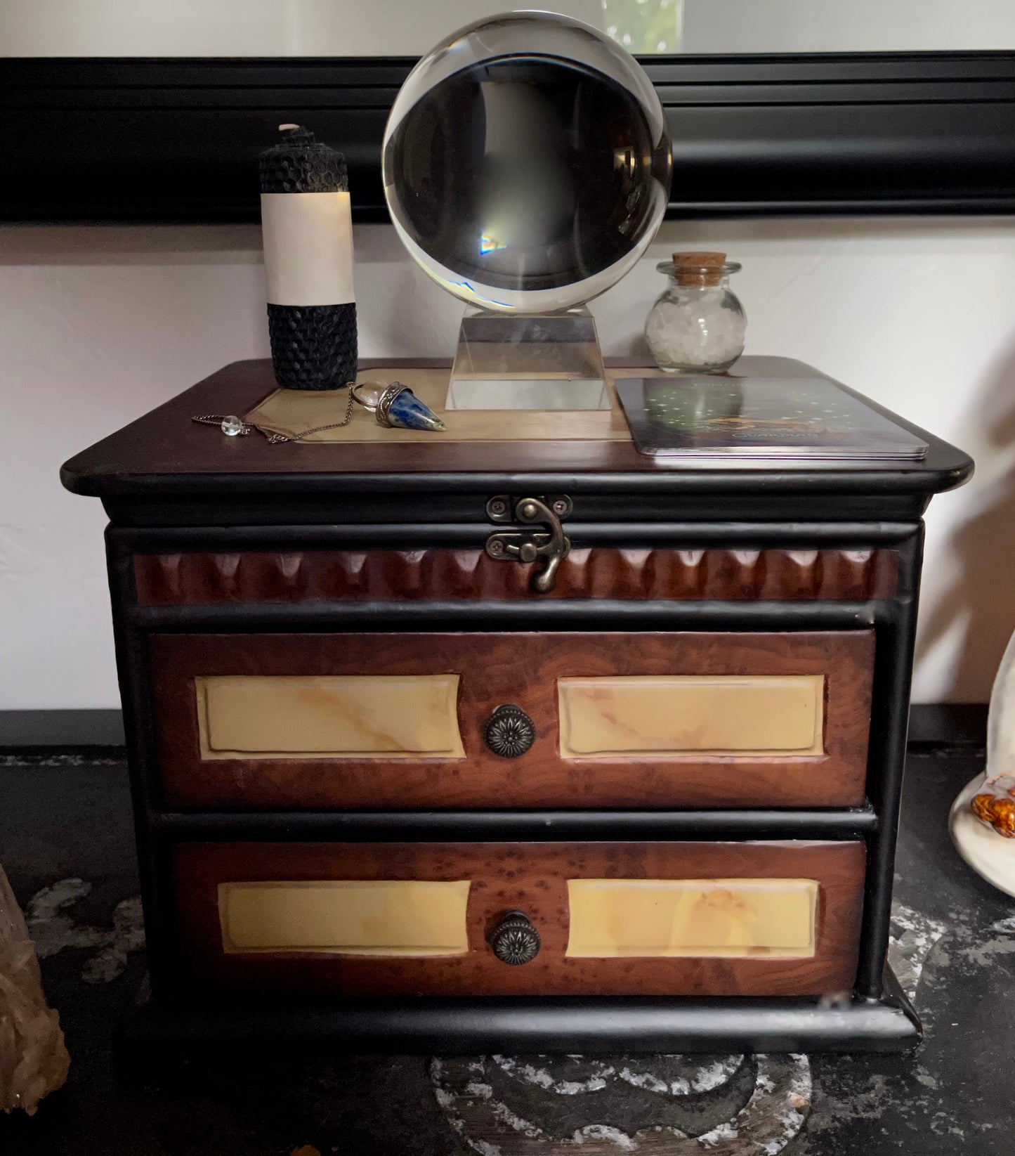 Oddities Chest, Vintage Chest, Tarot Card Chest, Home Decor