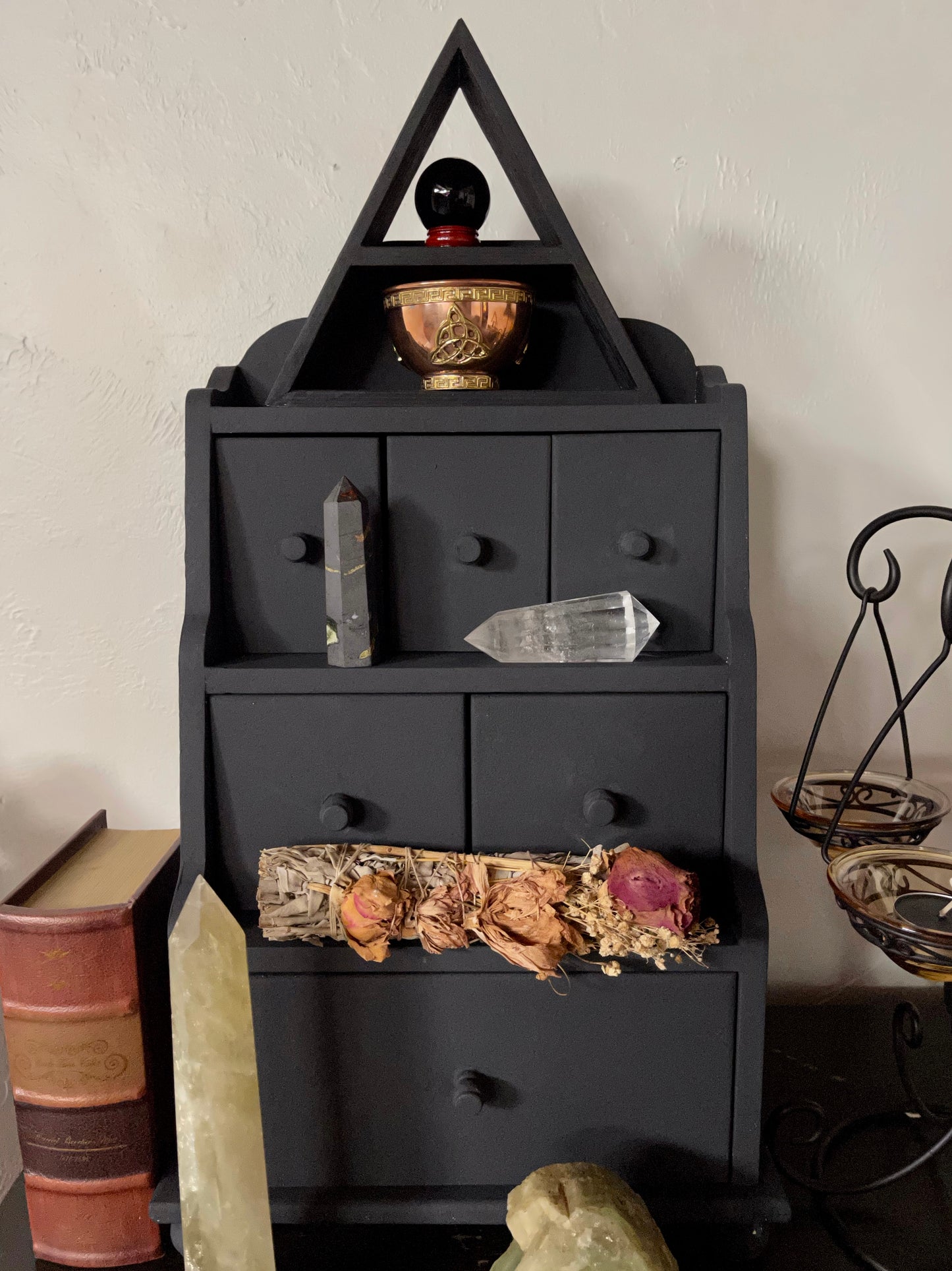 Tiered Altar Shelf, Oddities and Mystical Cabinet, Home Decor