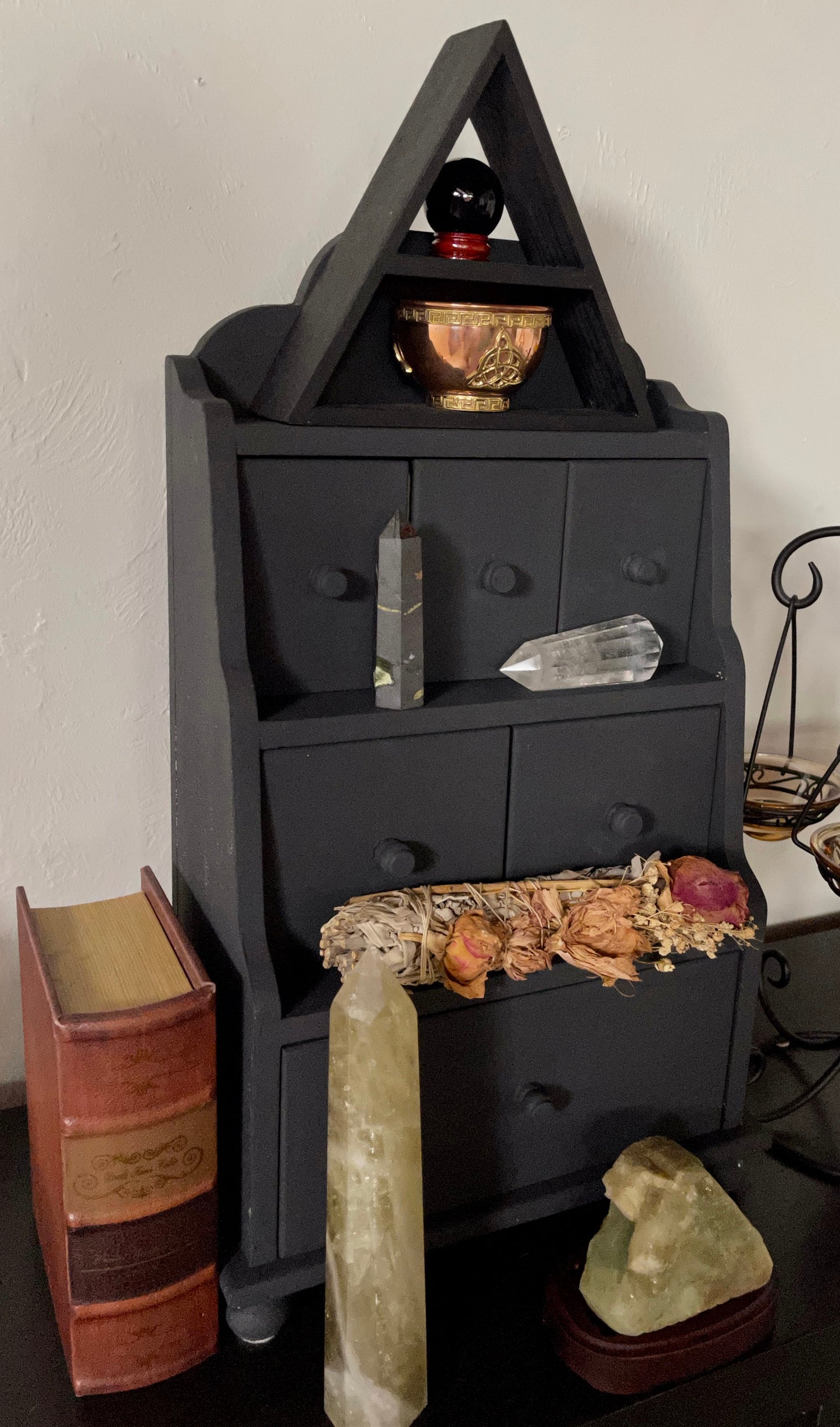 Tiered Altar Shelf, Oddities and Mystical Cabinet, Home Decor