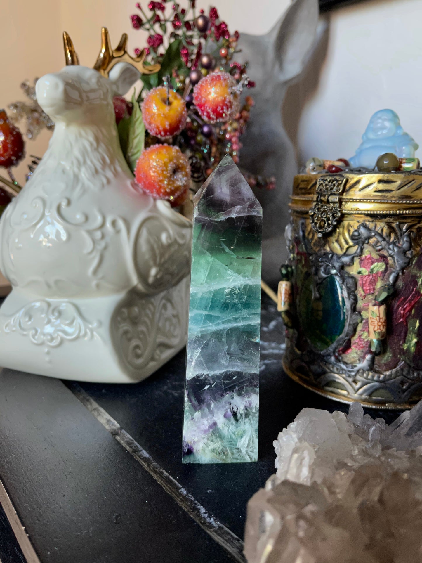Rainbow Fluorite Tower, High Quality, Crystal Magic