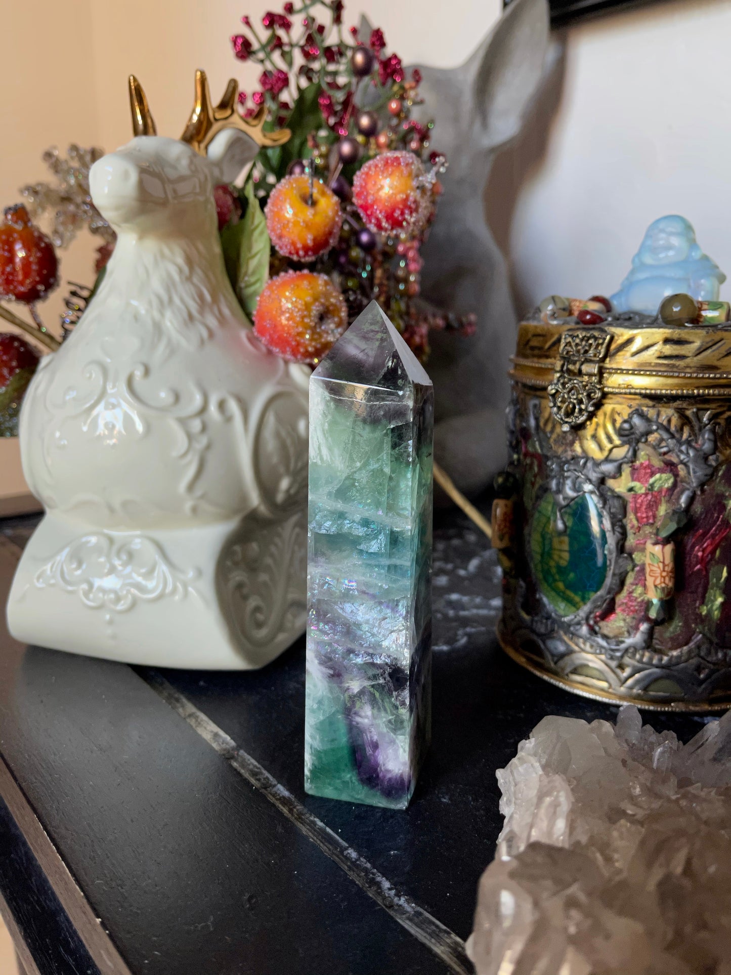 Rainbow Fluorite Tower, High Quality, Crystal Magic