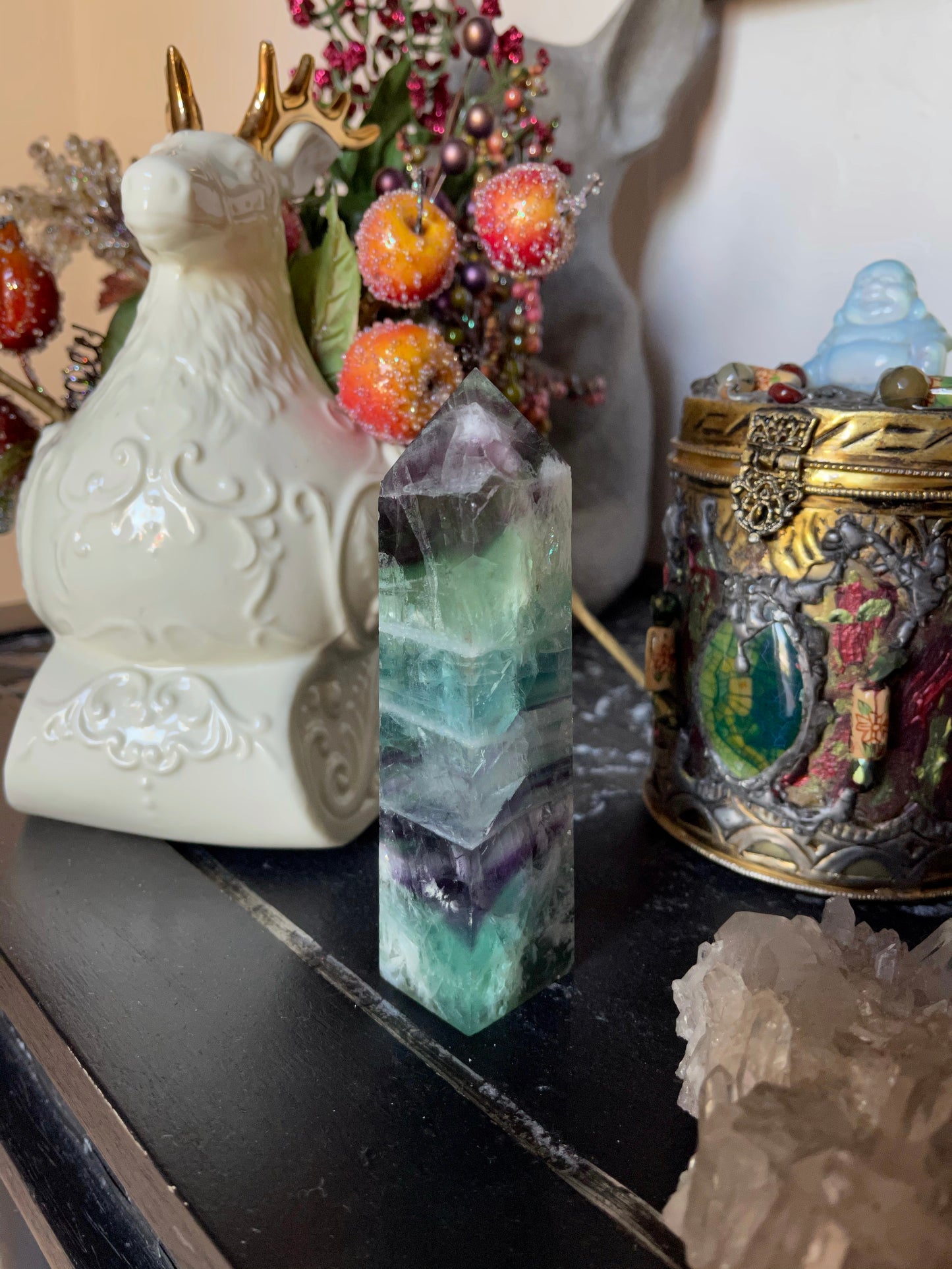 Rainbow Fluorite Tower, High Quality, Crystal Magic