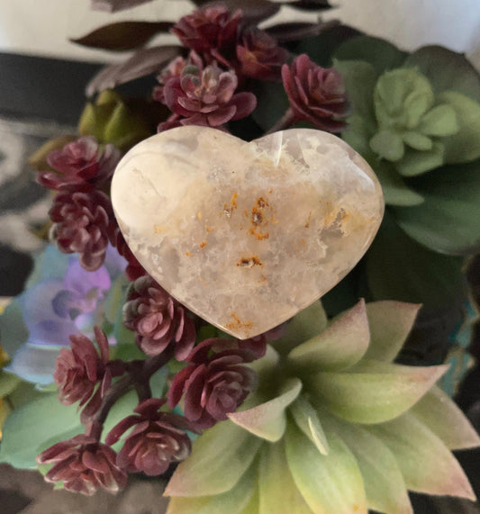 Agate Heart, Cherry Blossom Agate, Crystal Magic