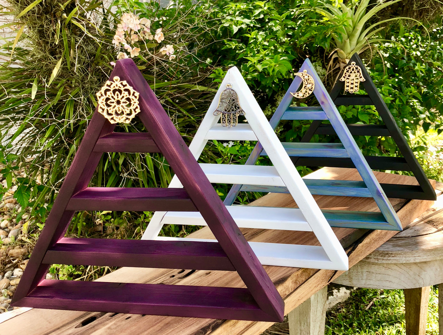 Charmed triangle shelves