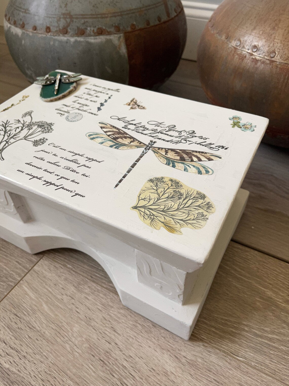 Upcycled, Lovecycled, Heavy Vintage Keepsake Box