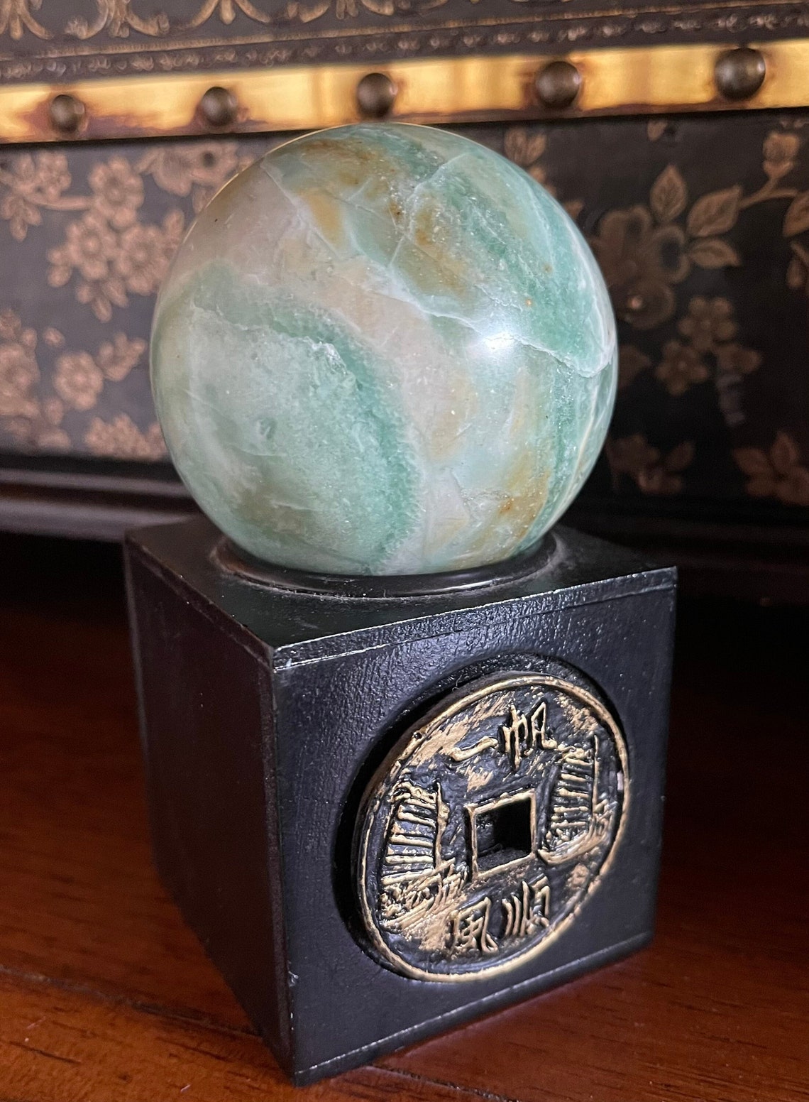 Amazonite Sphere, 2 Inch Amazonite Sphere, Crystal Magic
