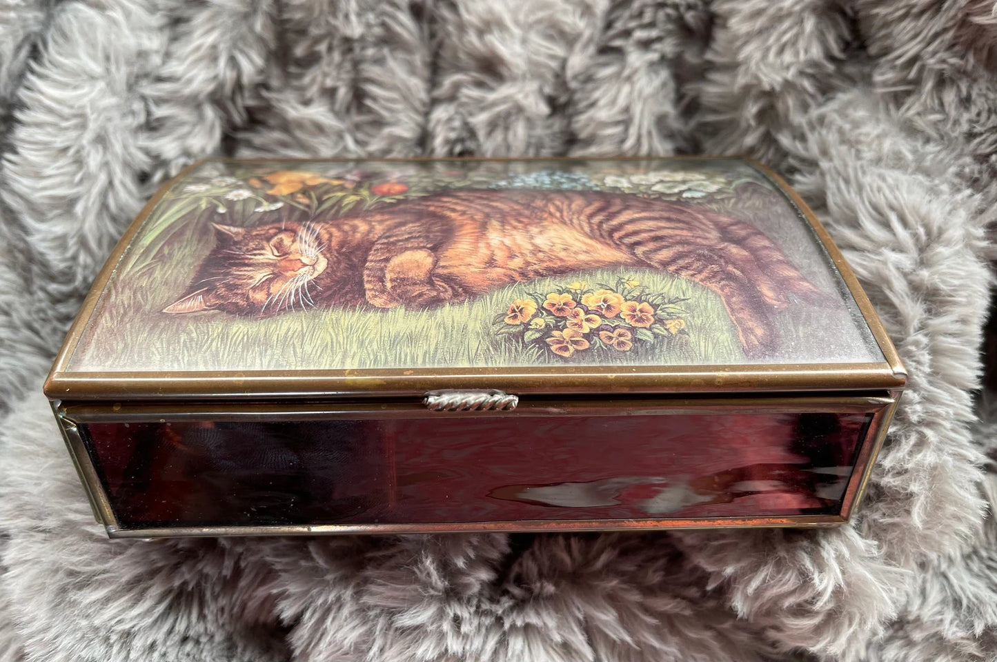Vintage Cat Rare Vintage Music Box, Old World Vintage