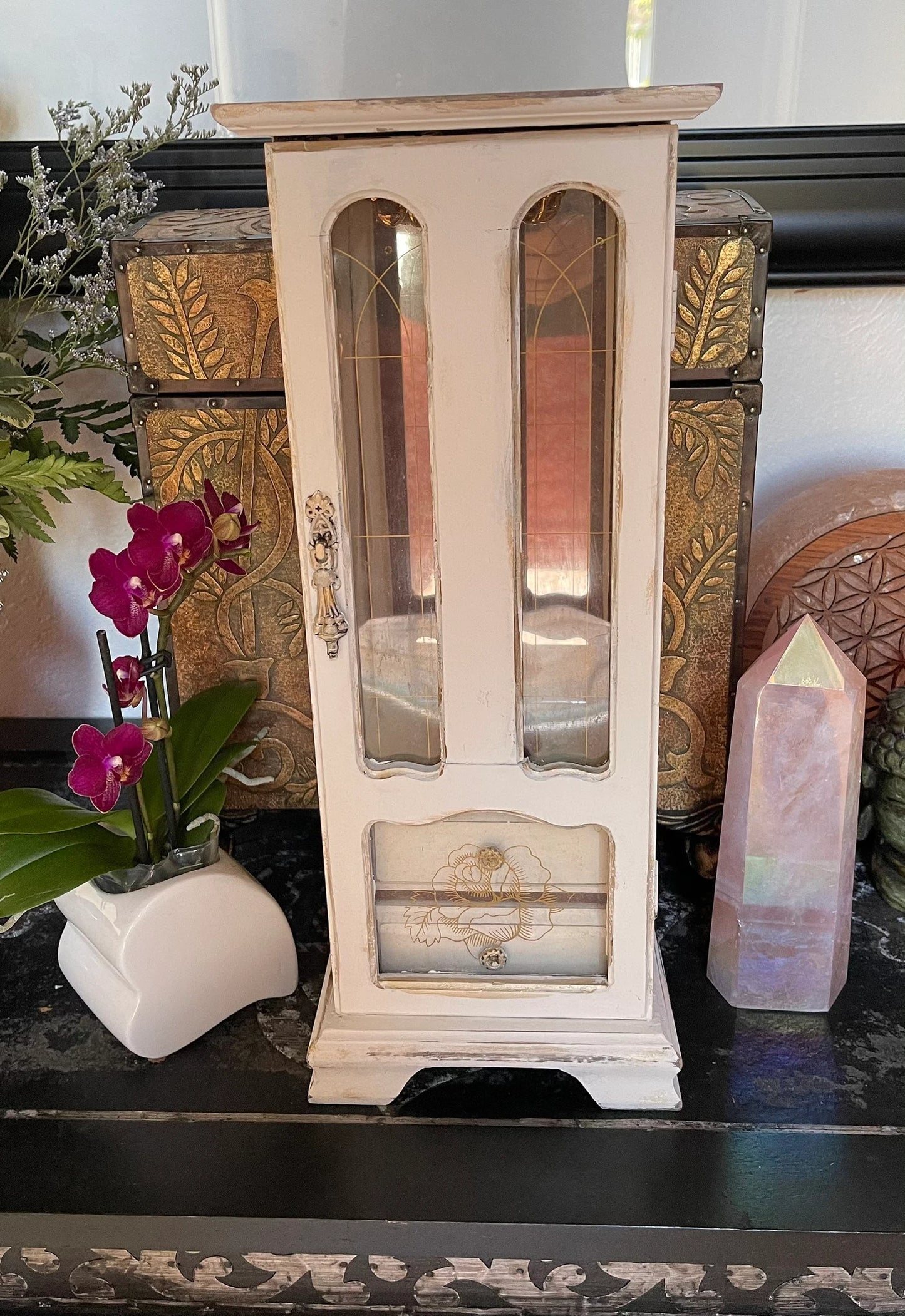 Lovecycled Vintage Tall Jewelry Cabinet