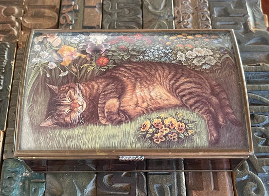 Vintage Cat Rare Vintage Music Box, Old World Vintage