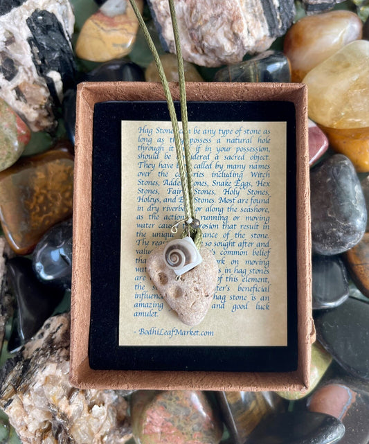 New Mermaid Collection, "Laka", Bodhi Jewelry, hag stone, hag stone necklace, fairy stone necklace, mermaid stone, island stone