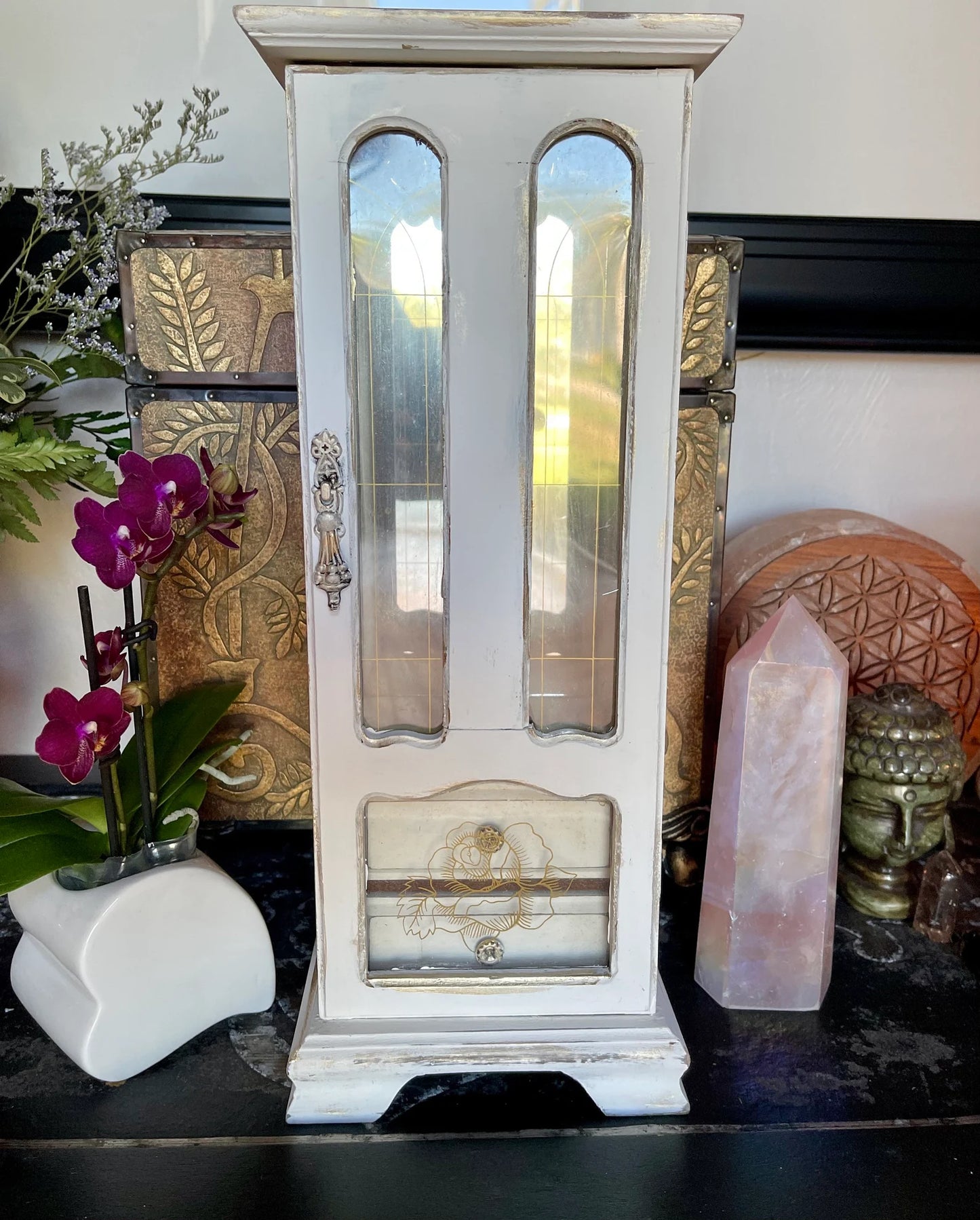 Lovecycled Vintage Tall Jewelry Cabinet