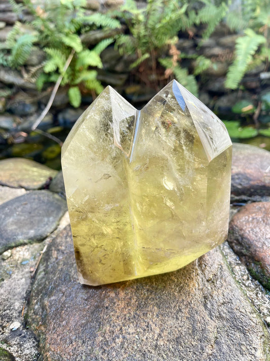 Stunning Large Twin Crystal Smoky Citrine, 4.6 lbs Smoky Citrine Tower, Crystal Magic