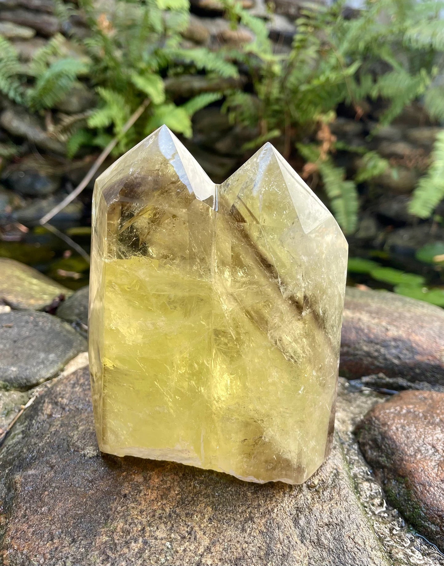 Stunning Large Twin Crystal Smoky Citrine, 4.6 lbs Smoky Citrine Tower, Crystal Magic