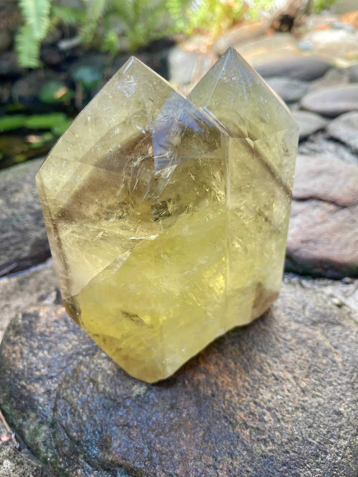 Stunning Large Twin Crystal Smoky Citrine, 4.6 lbs Smoky Citrine Tower, Crystal Magic