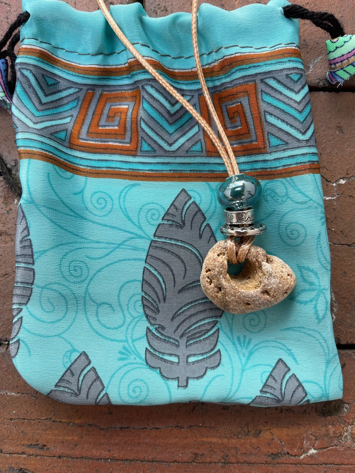Spirited Bohemian Hag Stone Pendant, Bodhi Jewelry