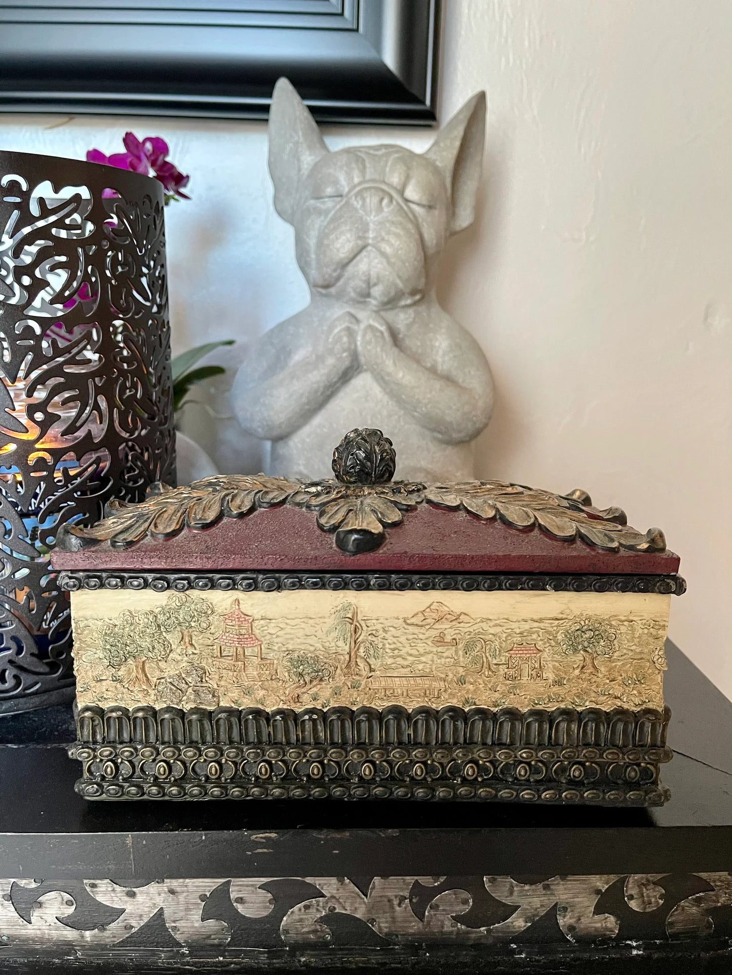 Unique Old World Vintage Trinket Box, Home Decor