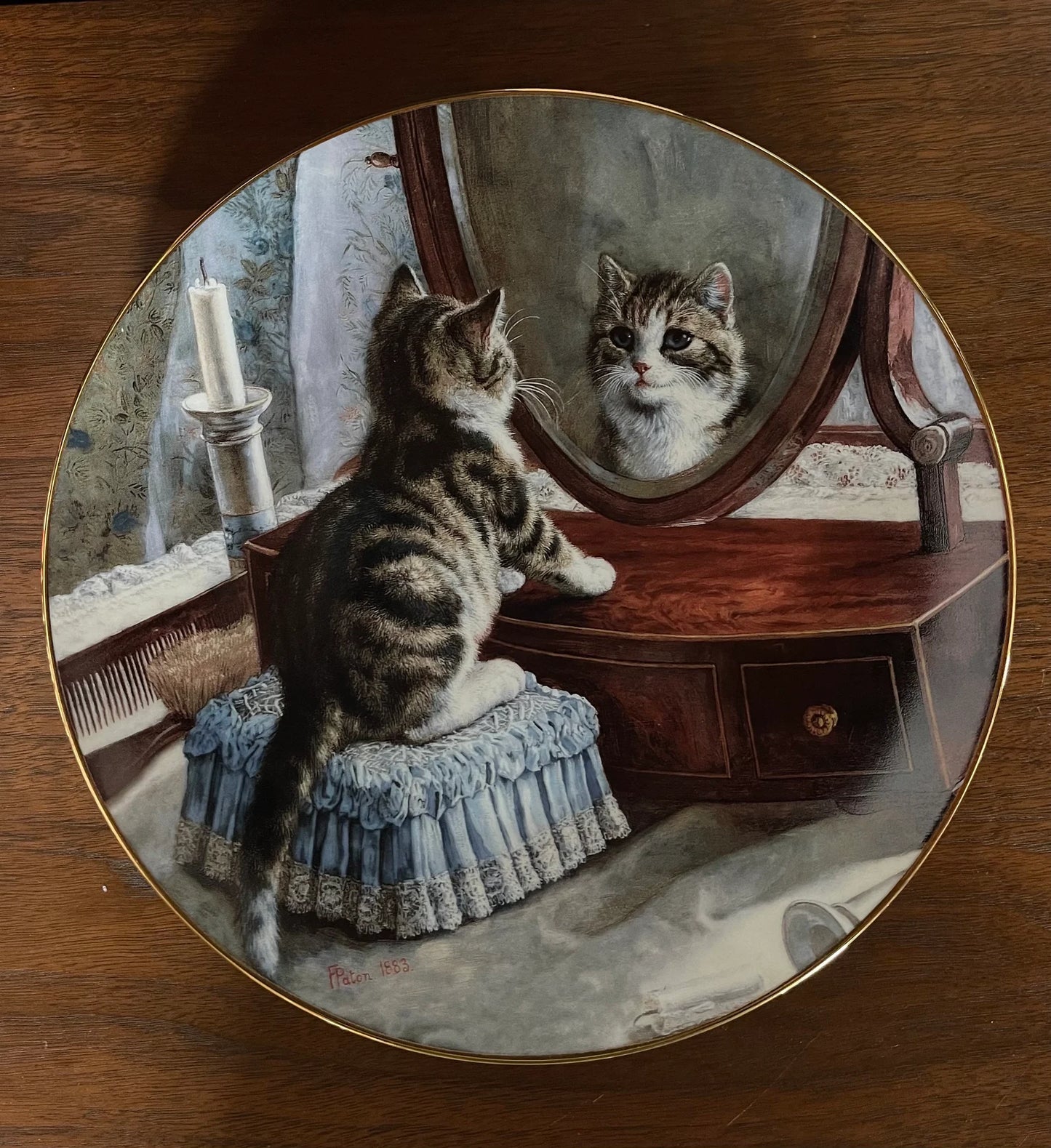 Collectable Plates, Vintage "Who's The Fairest of Them All" Cat Plate, Home Decor