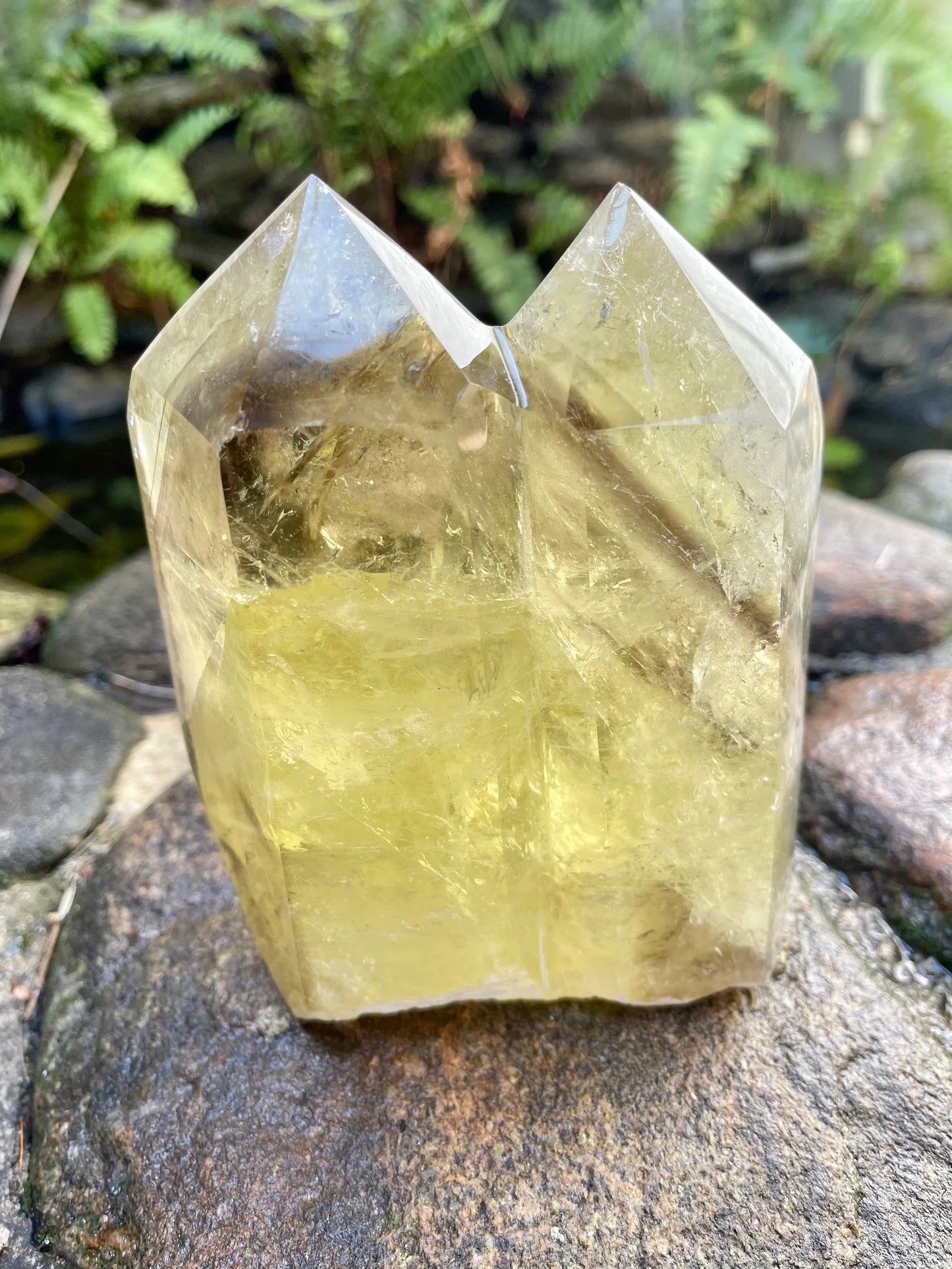 Stunning Large Twin Crystal Smoky Citrine, 4.6 lbs Smoky Citrine Tower, Crystal Magic