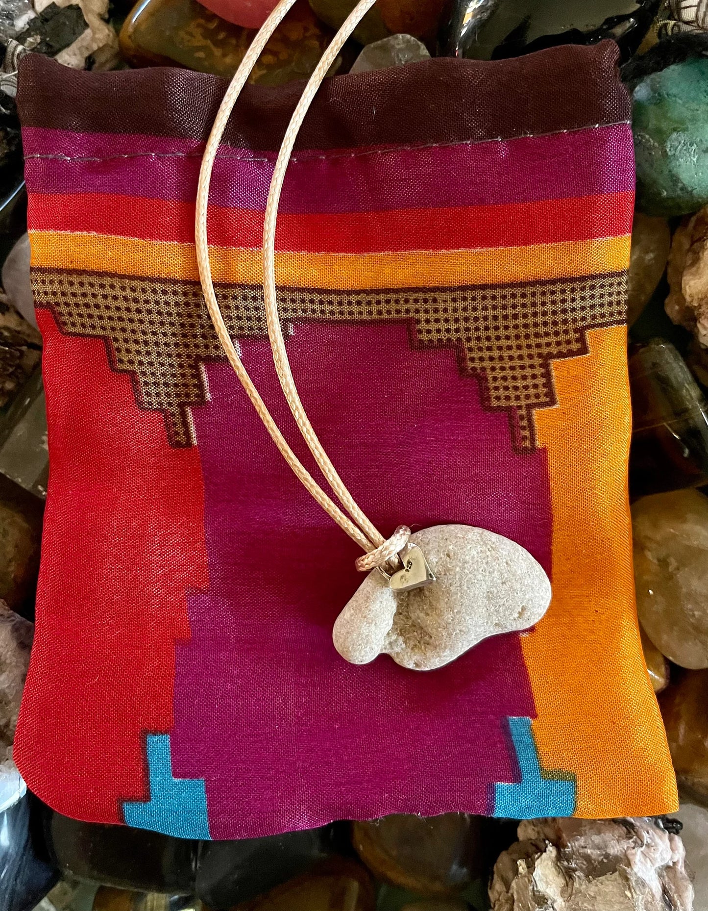 Spirited Bohemian Hag Stone Pendant, Bodhi Jewelry
