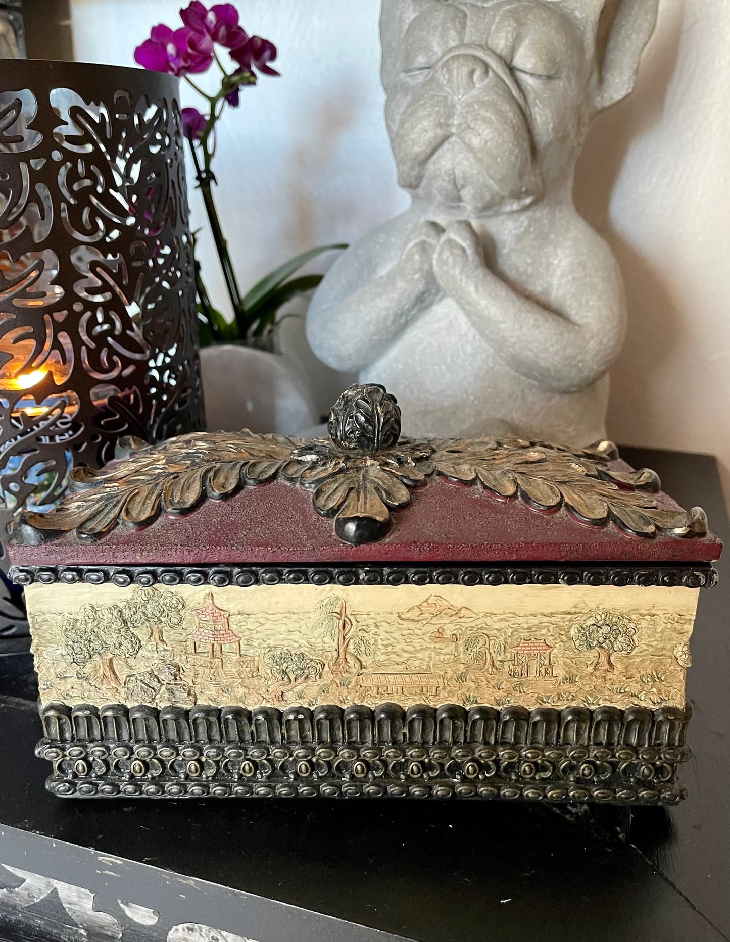 Unique Old World Vintage Trinket Box, Home Decor