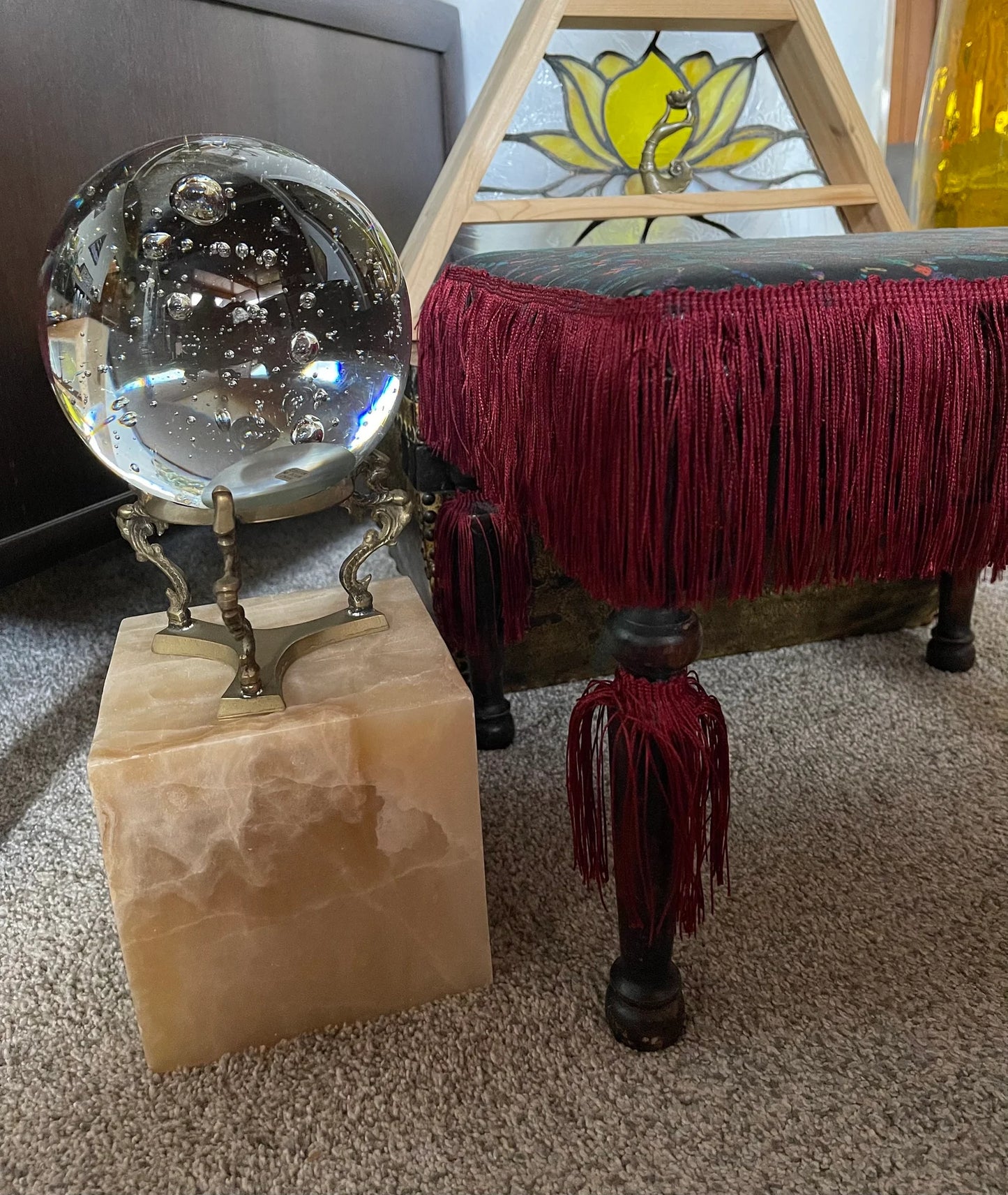 A Little Bit Witchy Decor, Primitive Footstool, Bodhi Vintage