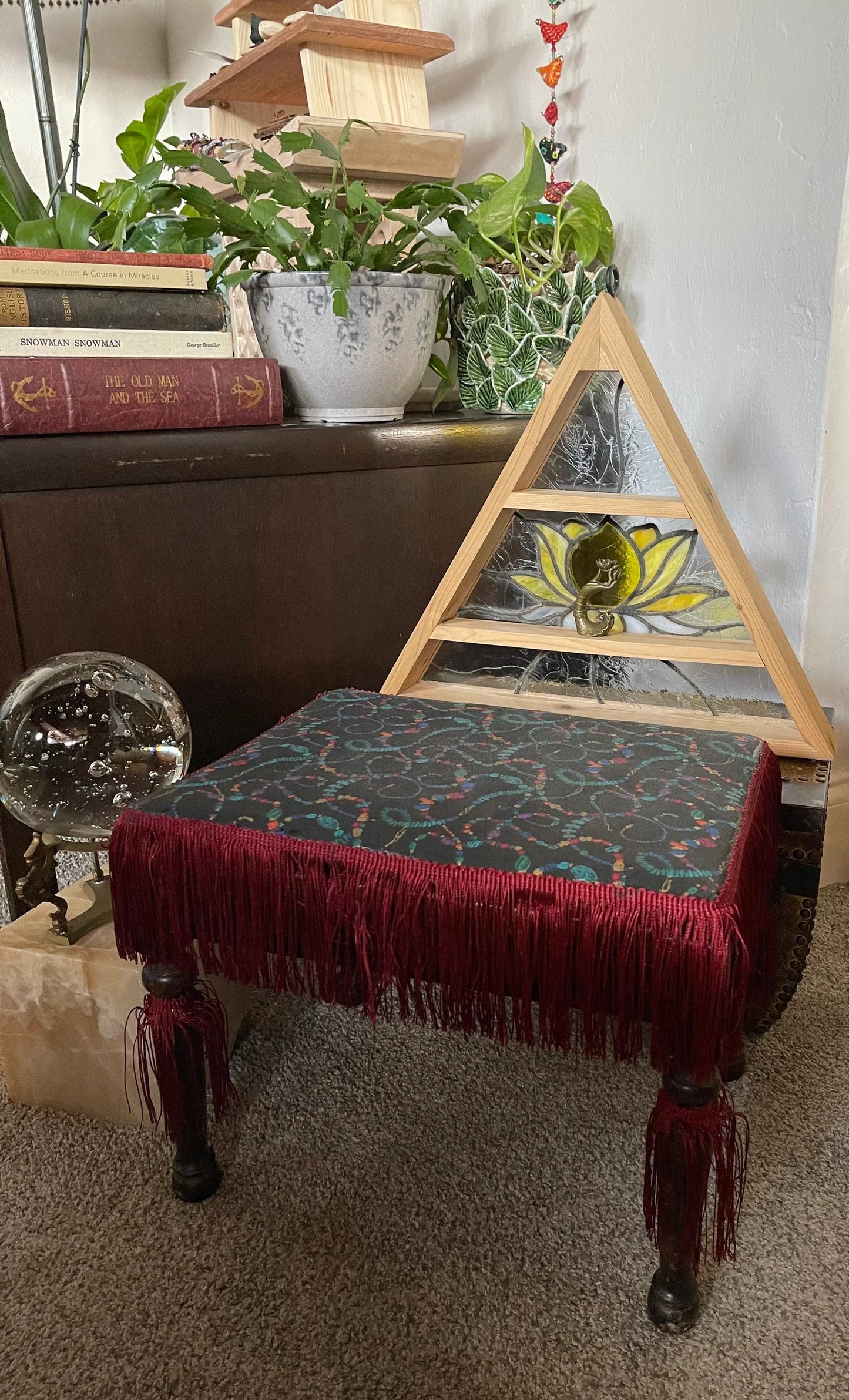 A Little Bit Witchy Decor, Primitive Footstool, Bodhi Vintage