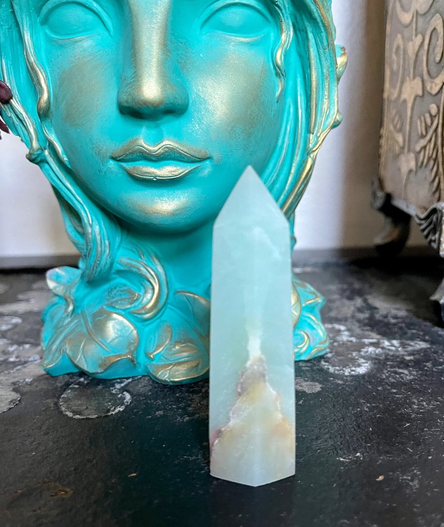 Soothing Still Waters Natural Amazonite Tower, Bodhi Crystal Magic