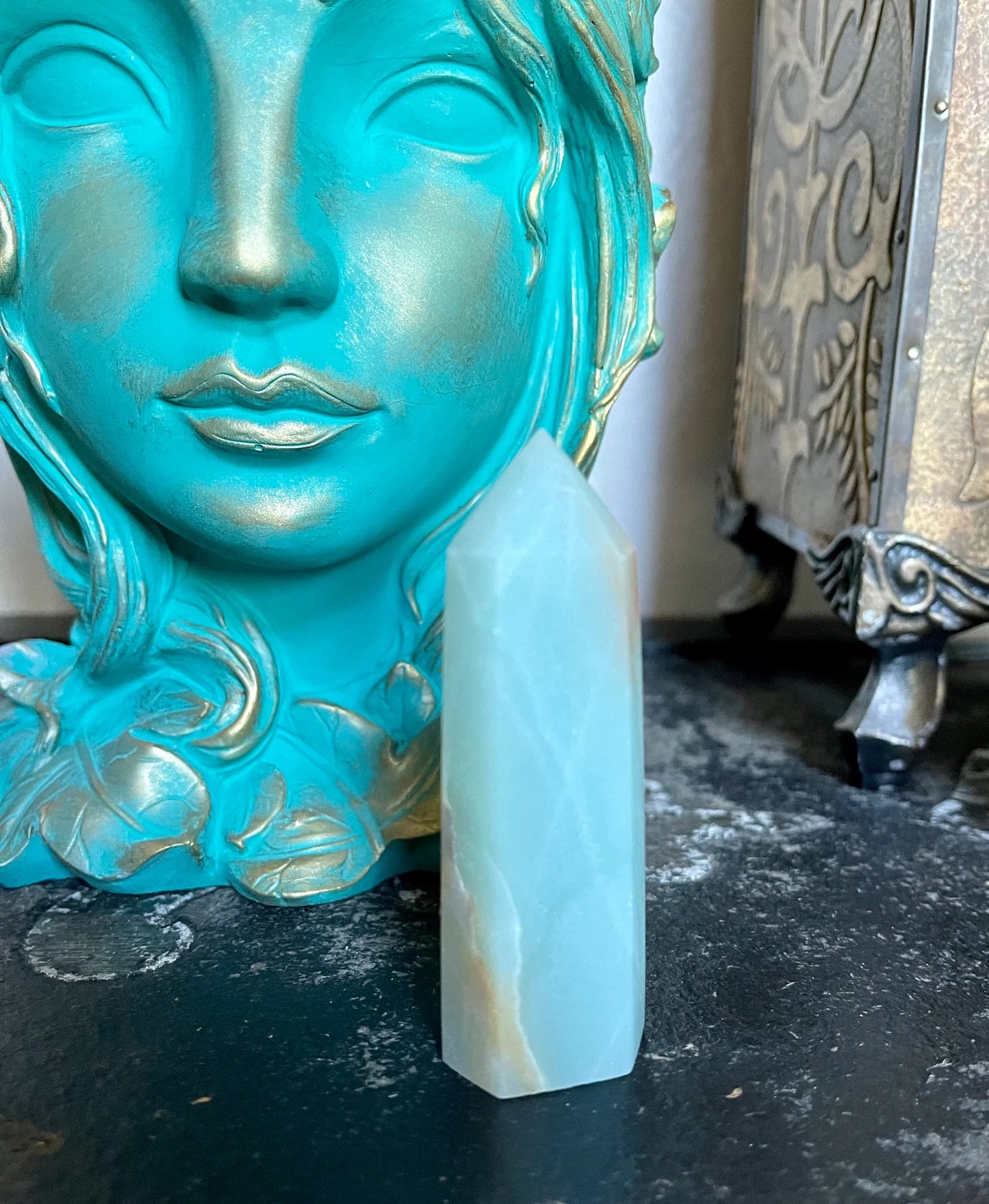 Soothing Still Waters Natural Amazonite Tower, Bodhi Crystal Magic