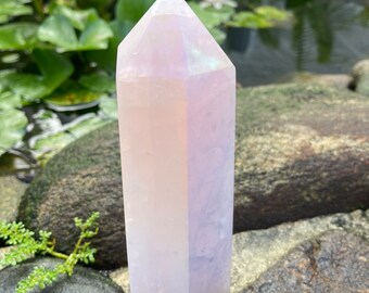 Love Energy Rose Aura Quartz Tower, Crystal Magic