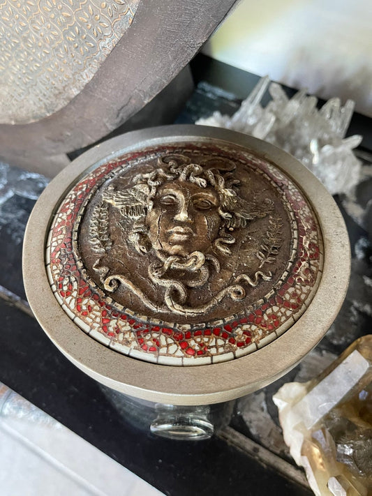 Medusa Head Jar Cover, Old World Vintage