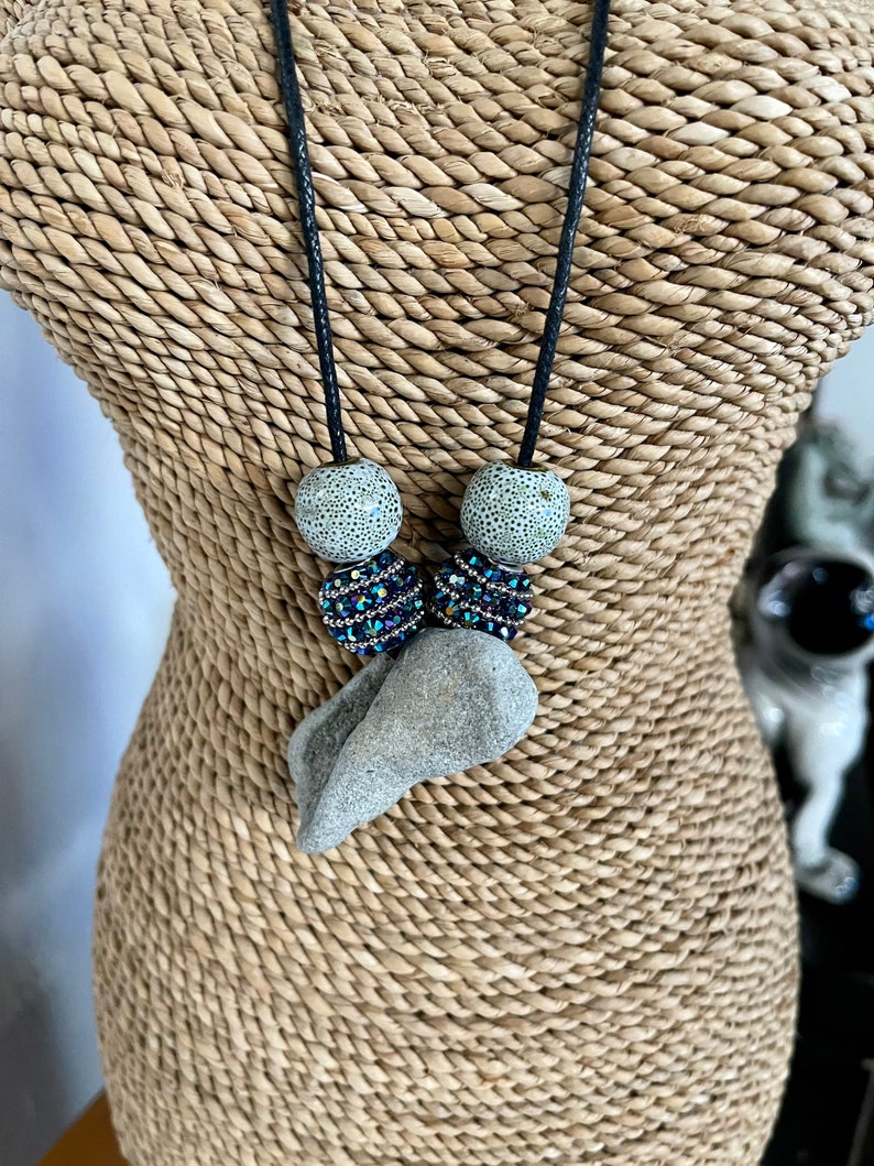 Spirited Bohemian Tube Stone Necklace, Bodhi Jewelry