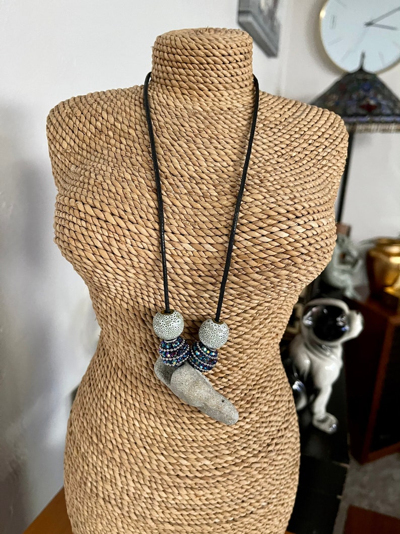 Spirited Bohemian Tube Stone Necklace, Bodhi Jewelry