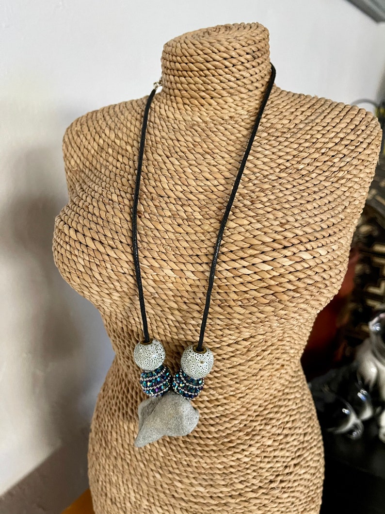 Spirited Bohemian Tube Stone Necklace, Bodhi Jewelry