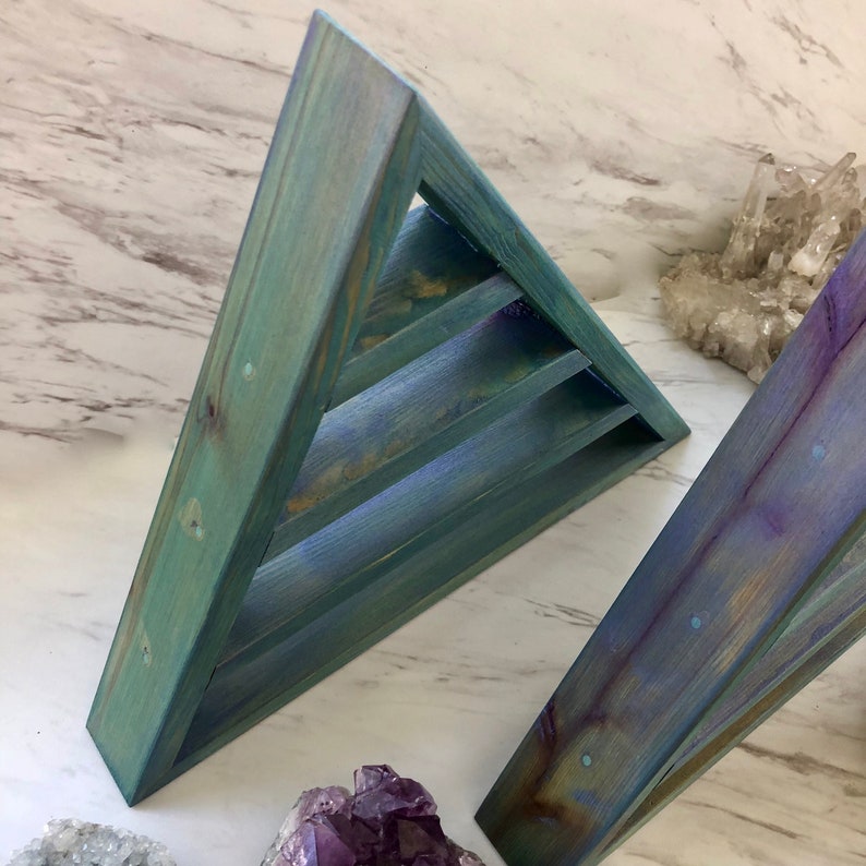 Galaxy Triangle Shelf, Amethyst Triangle, Triangle Shelves