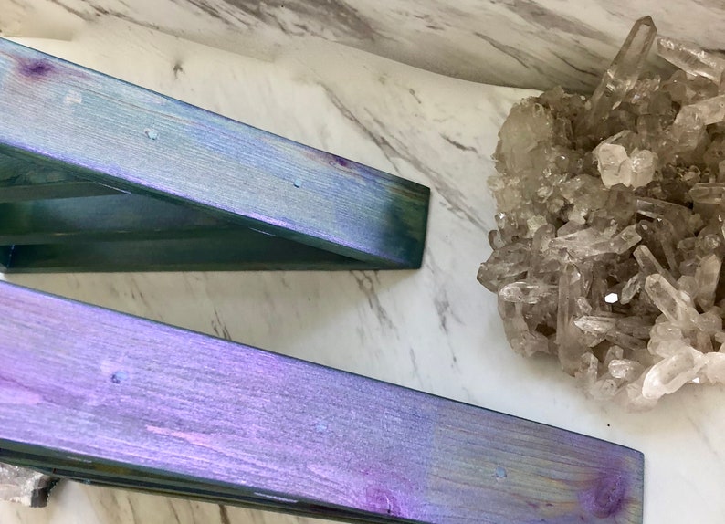 Galaxy Triangle Shelf, Amethyst Triangle, Triangle Shelves