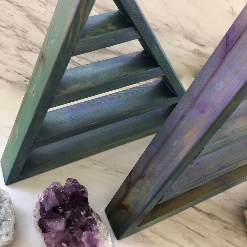 Galaxy Triangle Shelf, Amethyst Triangle, Triangle Shelves